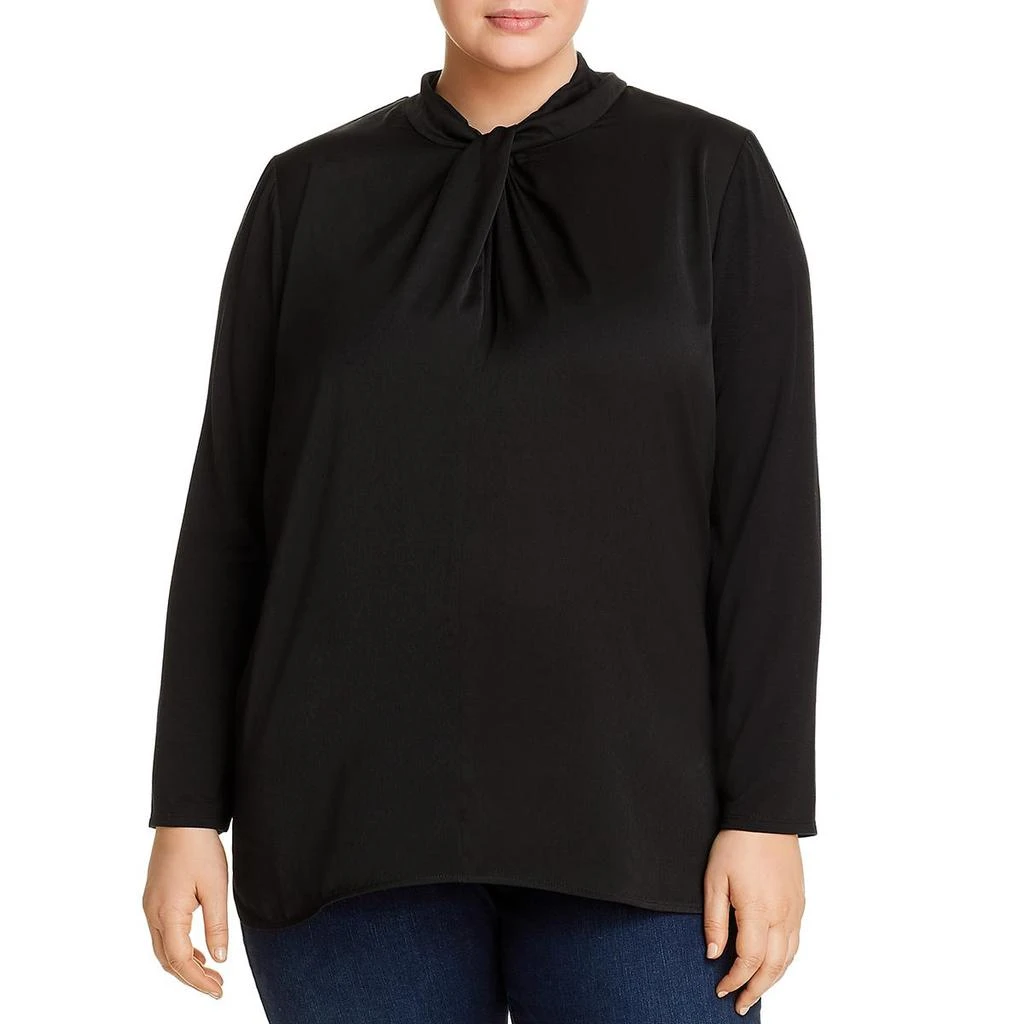 商品Lyssé|Lysse Womens Plus Vanessa Hi-Low Sheer Blouse,价格¥77,第1张图片