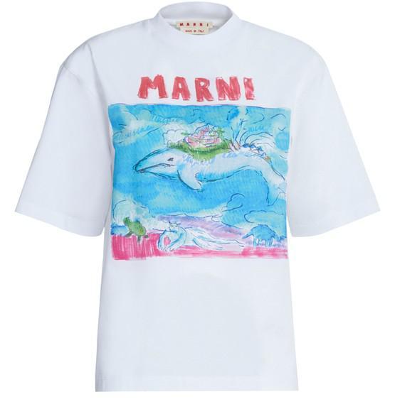 商品Marni|有机棉平纹T恤,价格¥3714,第1张图片