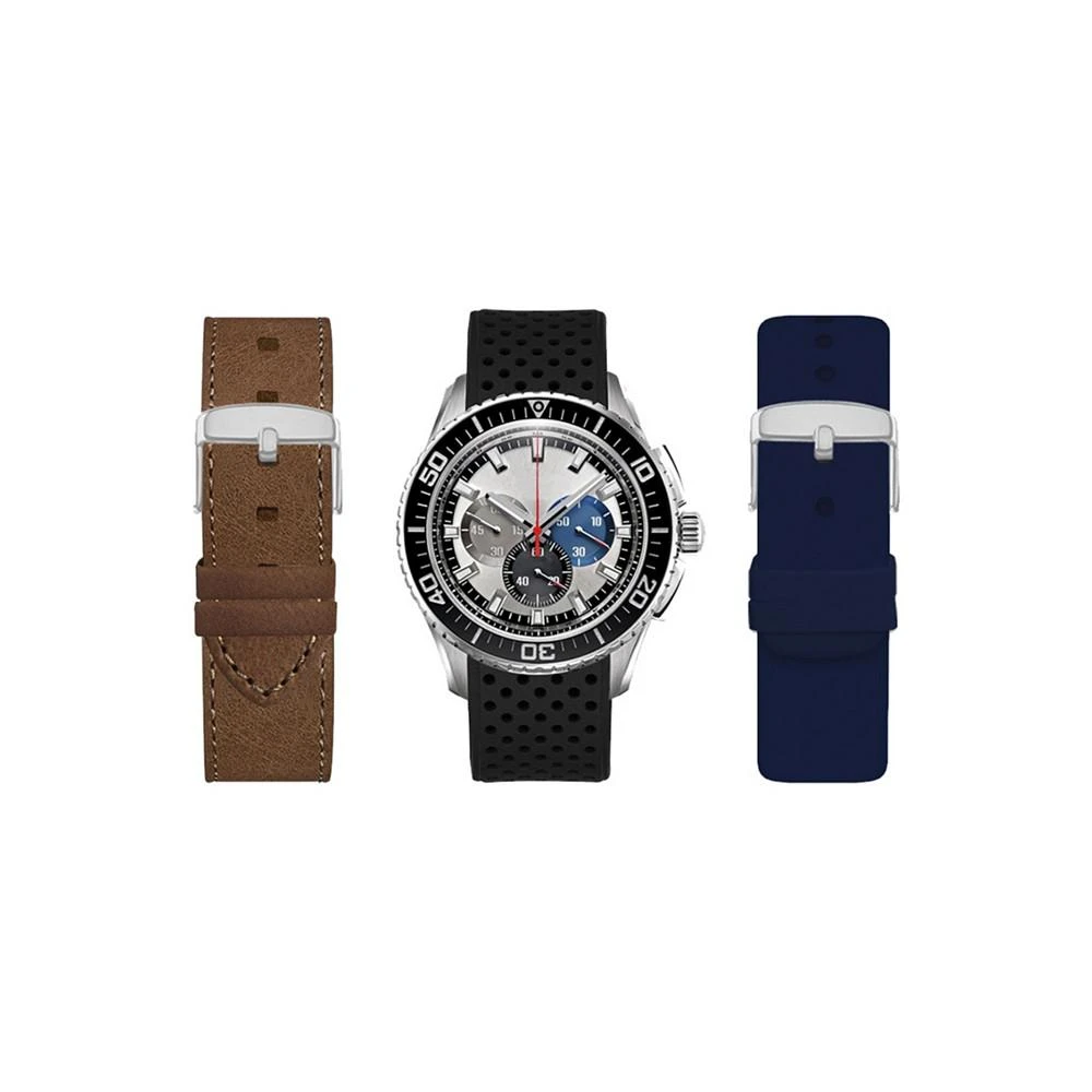 商品American Exchange|Men's Analog Interchangeable Strap Watch Set 44mm,价格¥300,第1张图片
