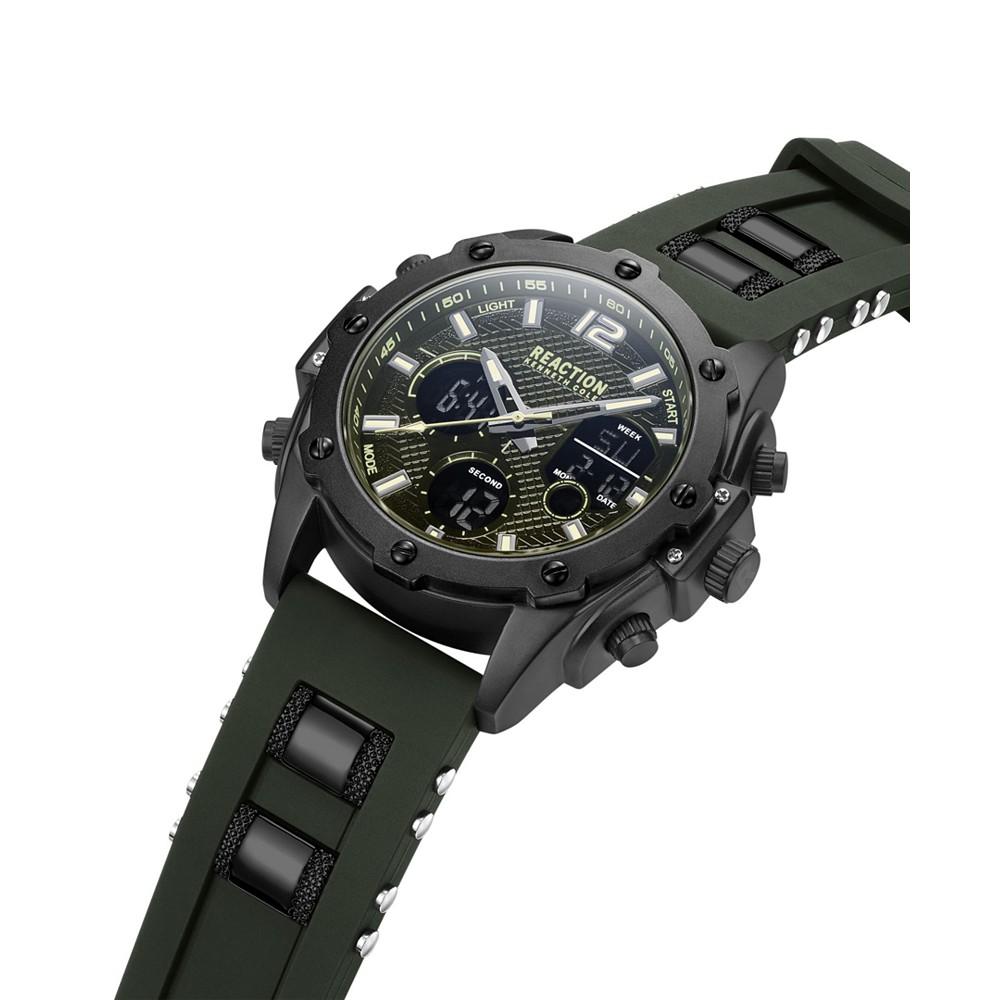 Men's Ana-digi Green Silicon Strap Watch, 43.5mm商品第2张图片规格展示