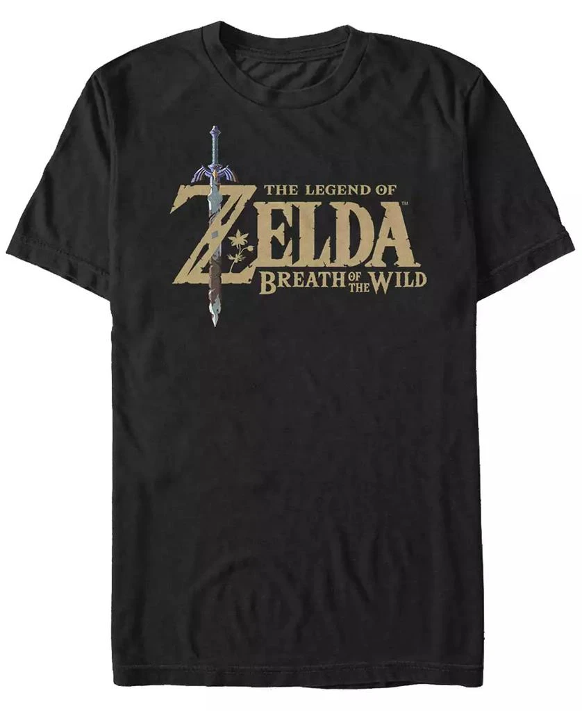 商品Nintendo|Nintendo Men's Legend of Zelda Breath of The Wind Logo Short Sleeve T-Shirt,价格¥187,第1张图片