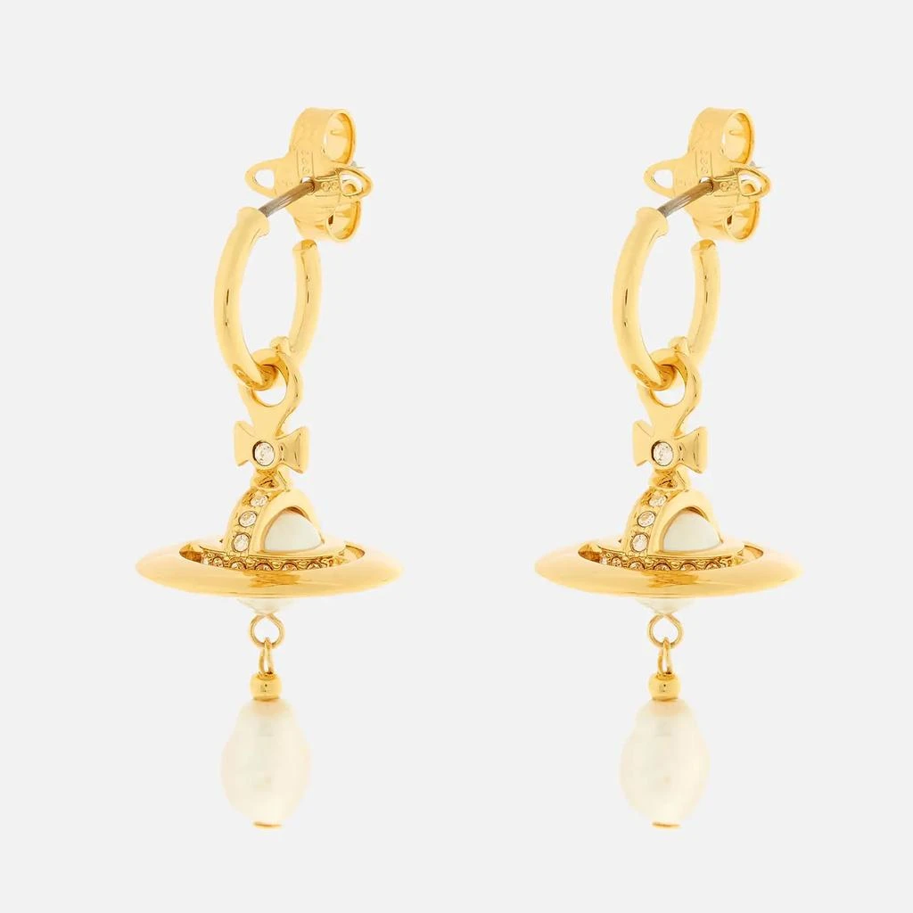 商品Vivienne Westwood|Vivienne Westwood Aleksa Gold-Tone Rosewater Pearl and Cubic Ziroconia Earrings,价格¥1537,第2张图片详细描述