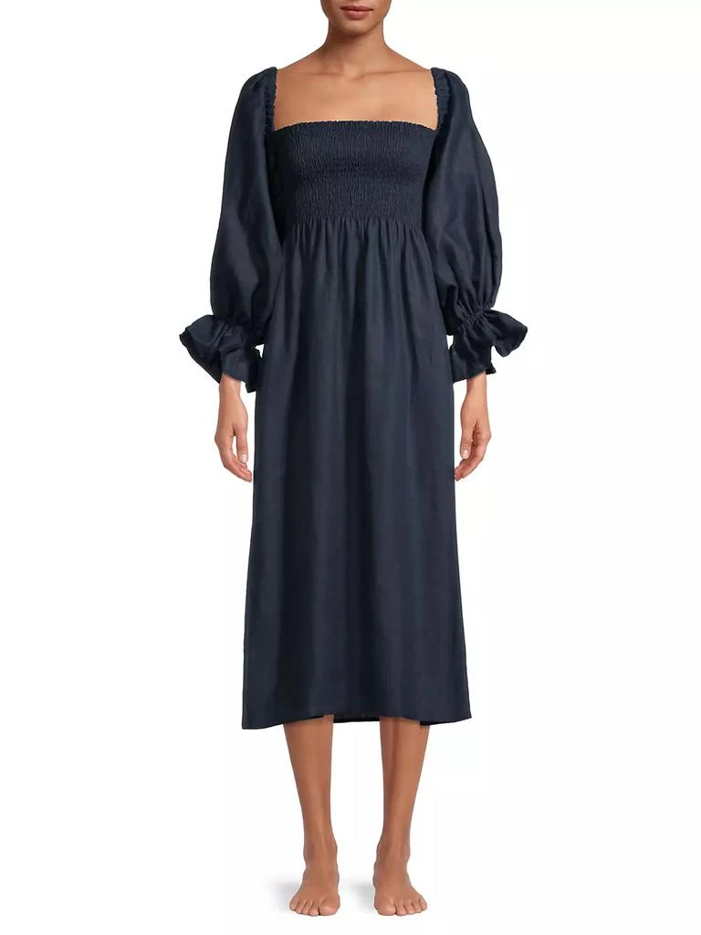 商品Sleeper|Atlanda Off-The-Shoulder Linen Dress,价格¥2337,第2张图片详细描述