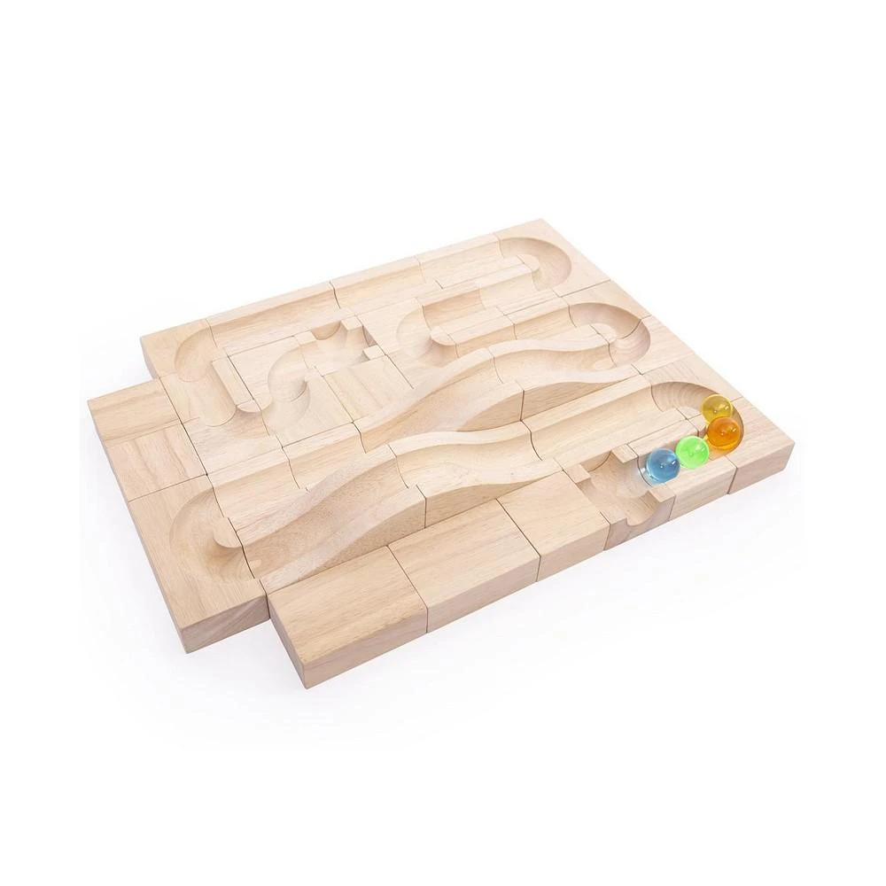 商品Guidecraft, Inc|Unit Block Marble Run - 40 Piece Set,价格¥551,第3张图片详细描述