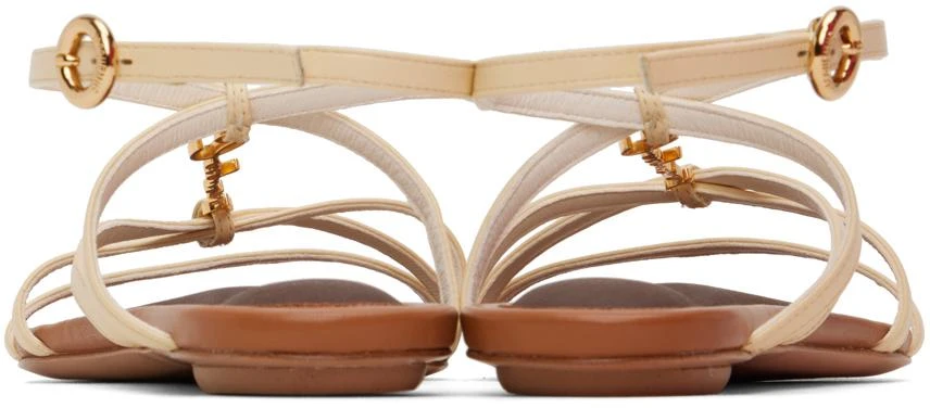 商品Jacquemus|Off-White Le Raphia 'Les Sandales Pralu Plates' Sandals,价格¥2364,第2张图片详细描述