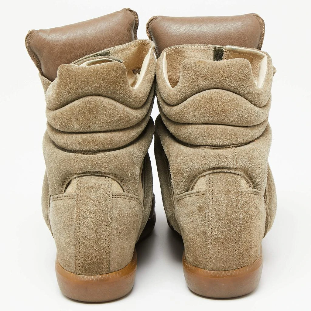 商品[二手商品] Isabel Marant|Isabel Marant Green Suede And Leather High Top Sneakers Size 38,价格¥1010,第5张图片详细描述