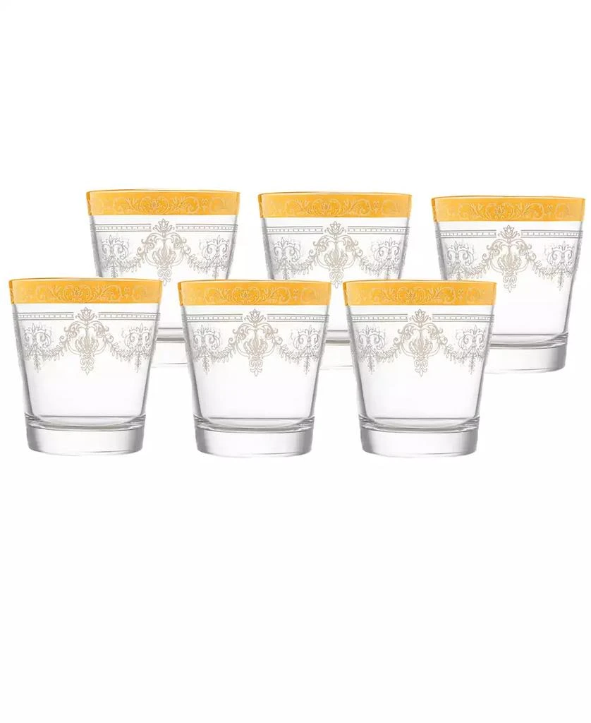 商品Lorren Home Trends|Double Old Fashion 6 Piece Stencil Pattern and Gold Band Set,价格¥591,第1张图片