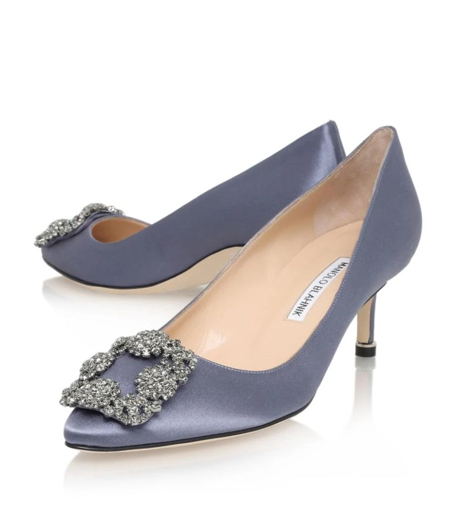 商品Manolo Blahnik|Satin Hangisi Pumps 50,价格¥9597,第3张图片详细描述