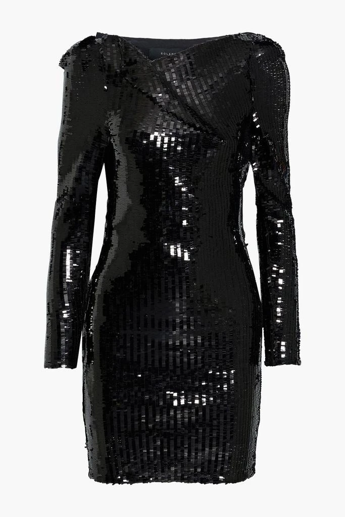 商品ROLAND MOURET|Vista sequined mesh mini dress,价格¥3358,第3张图片详细描述