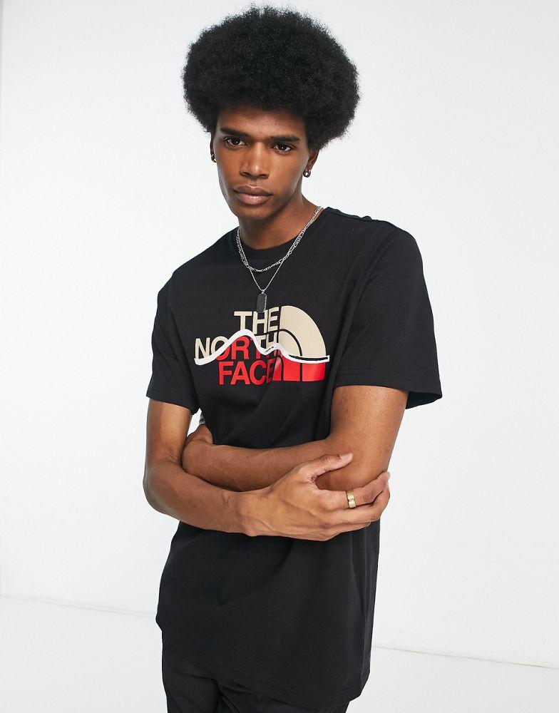 The North Face Mountain Line t-shirt in black商品第1张图片规格展示