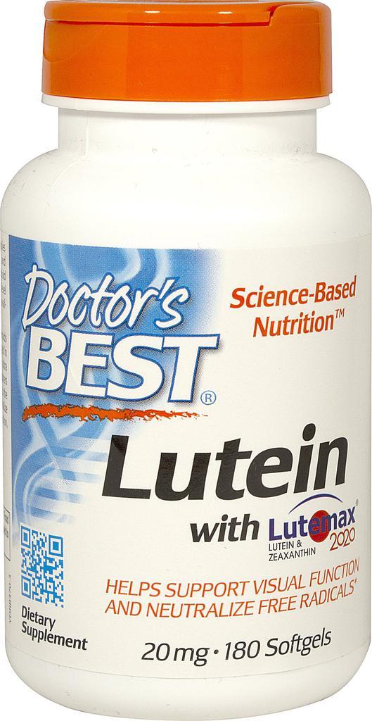 商品Doctor's Best|Antioxidants: Best Lutein Lutemax® 20mg with Zeaxanthin 4 mg,价格¥259,第1张图片