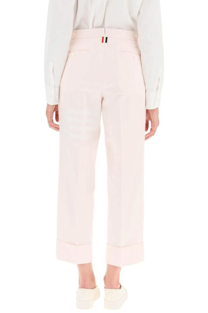 商品Thom Browne|Thom browne 4-bar cotton twill pants,价格¥4960,第3张图片详细描述