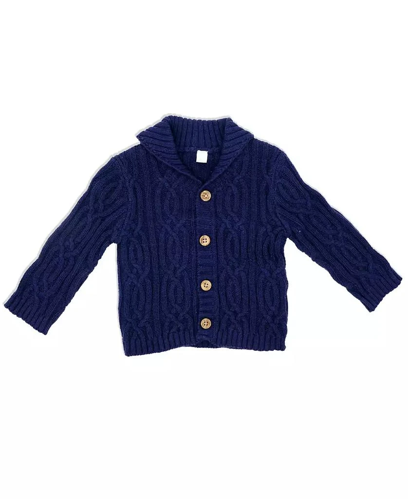 商品Little Gent|Baby Boys Shawl Collar Knit Cardigan and Pants, 2 Piece Set,价格¥296,第2张图片详细描述