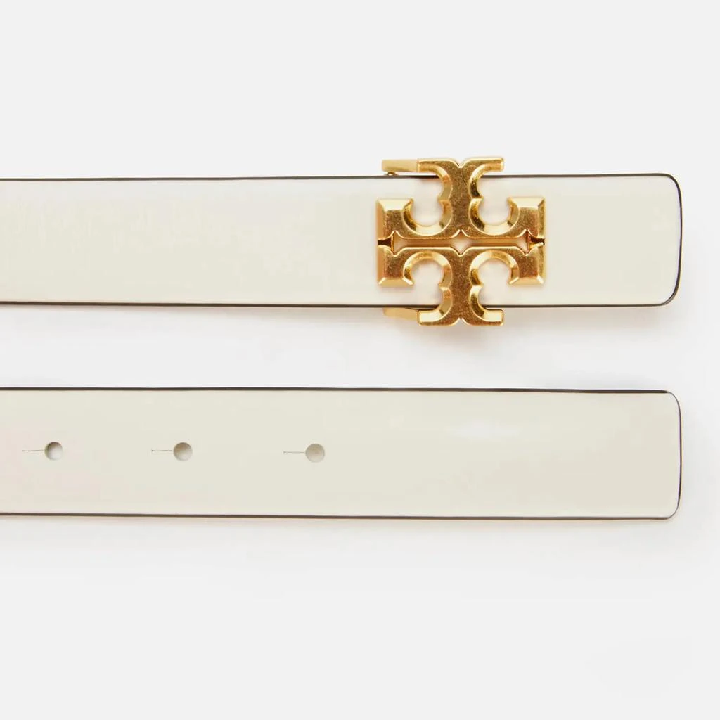 商品Tory Burch|Tory Burch Women's 1” Kira Logo Belt - New Ivory/Gold,价格¥740,第2张图片详细描述