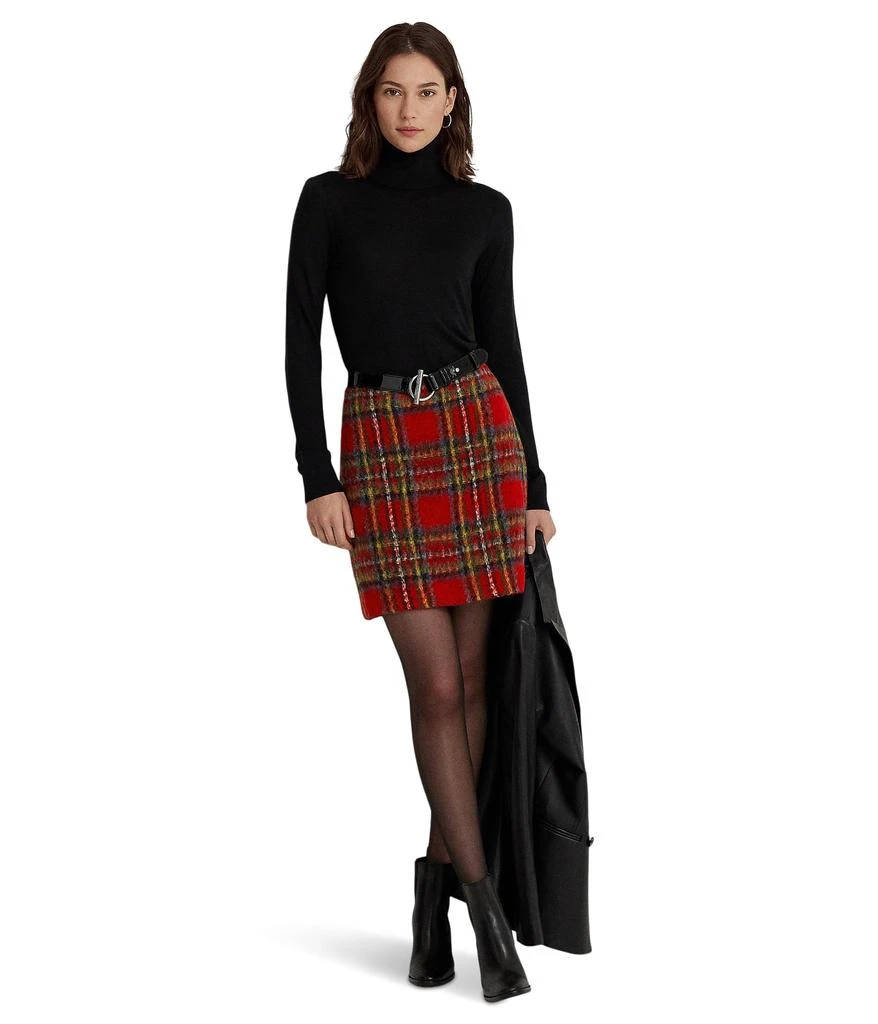 商品Ralph Lauren|Plaid Mohair Pencil Miniskirt,价格¥1469,第4张图片详细描述