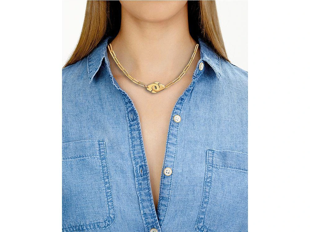 18K Yellow Gold Menottes Chain Necklace, 17.3" 商品