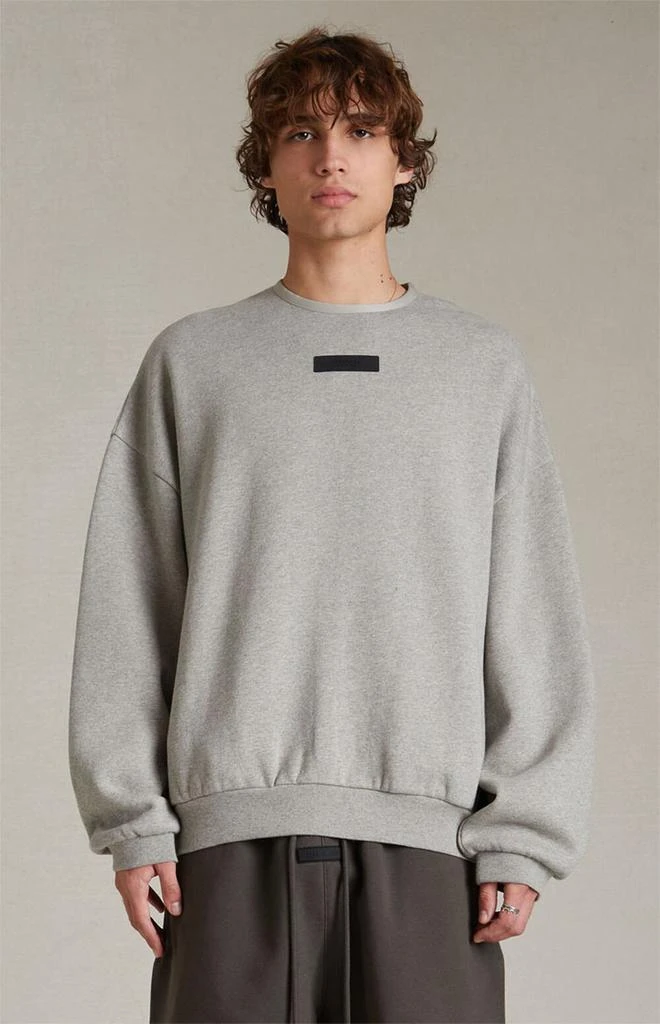 商品Essentials|Dark Heather Oatmeal Crew Neck Sweatshirt,价格¥525,第1张图片