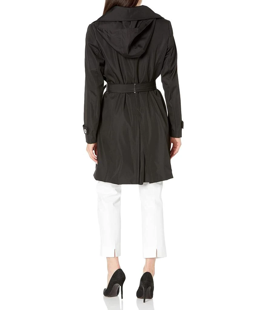 商品Calvin Klein|Women's Single Breasted Belted Rain Jacket with Removable Hood,价格¥882,第2张图片详细描述