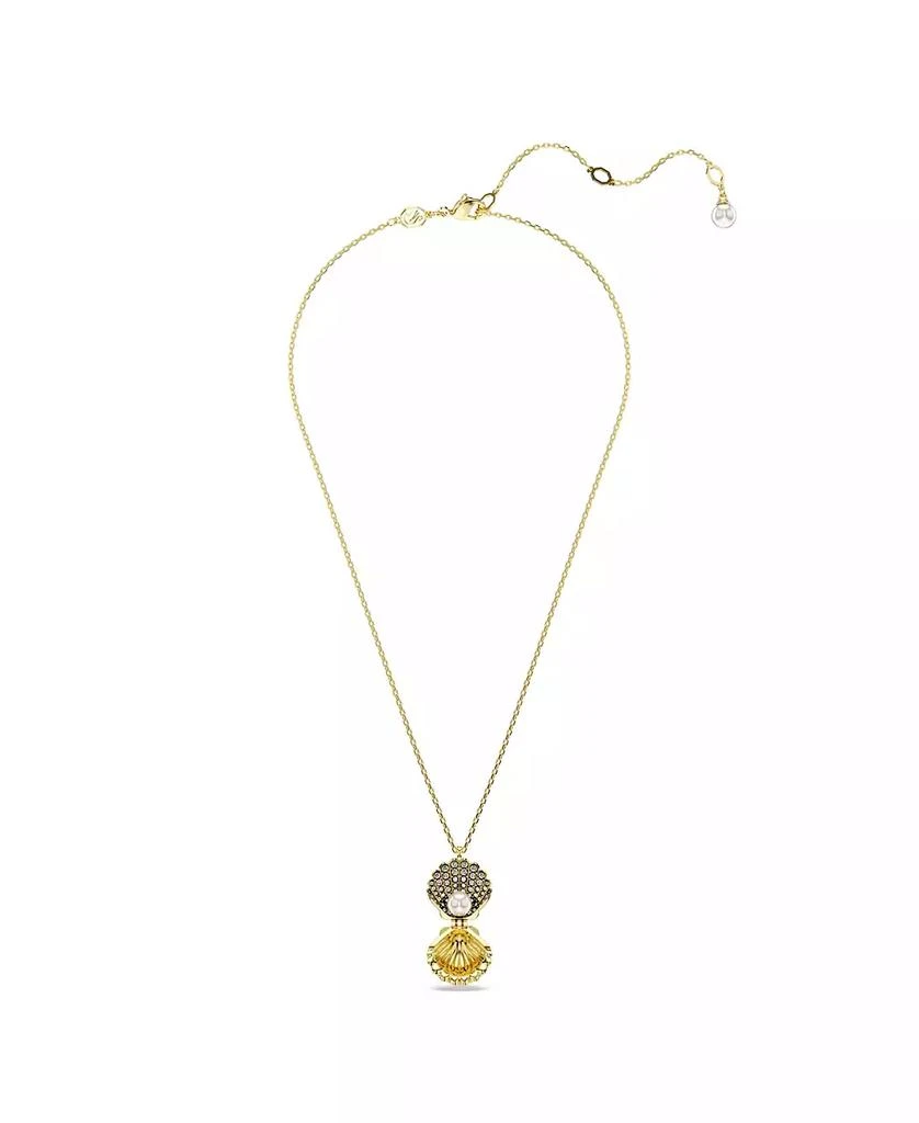 商品Swarovski|Crystal Swarovski Imitation Pearl, Shell, White, Gold-Tone Idyllia Pendant Necklace,价格¥1731,第2张图片详细描述