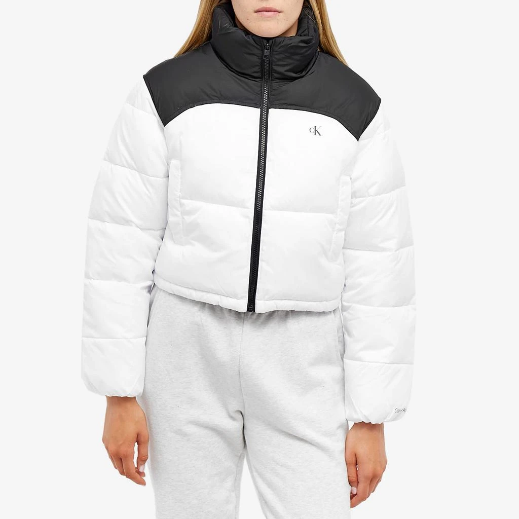 商品Calvin Klein|Calvin Klein Blocked Crop Puffer Jacket,价格¥1666,第2张图片详细描述