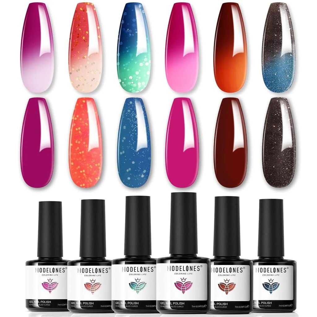 6 Shades Gel Nail Polish Set Collection 商品