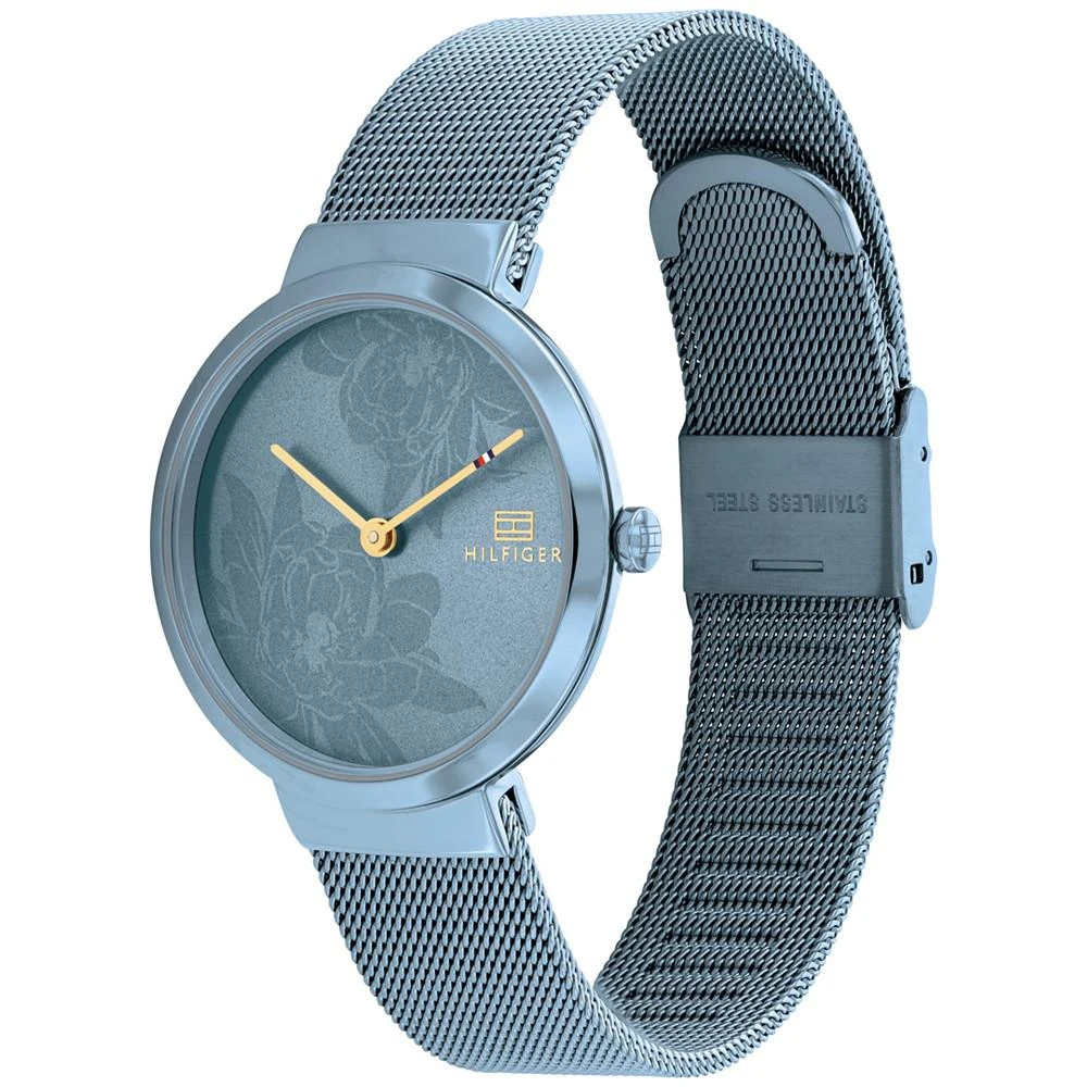 商品Tommy Hilfiger|Women's Blue-Tone Stainless Steel Mesh Bracelet Watch 32mm,价格¥1151,第2张图片详细描述