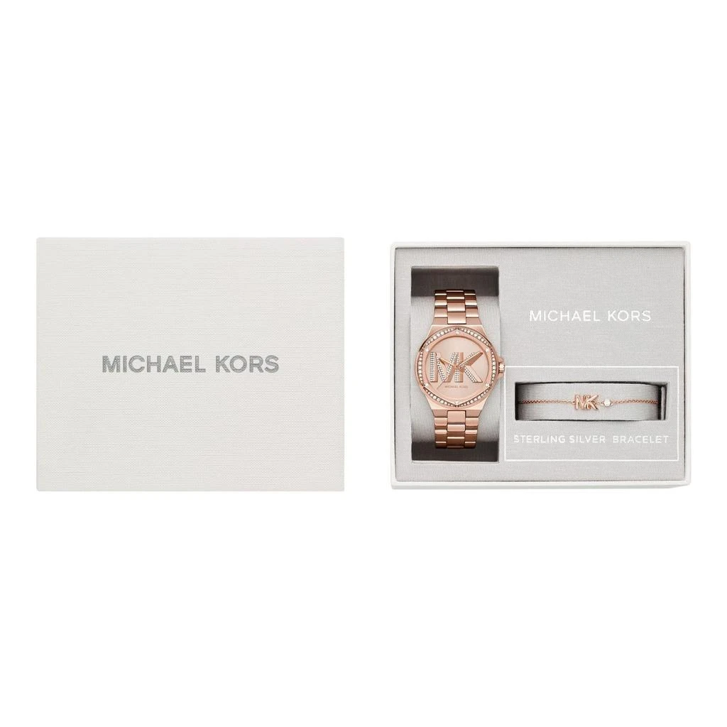 商品Michael Kors|MK1063SET - Lennox 3-Hand Watch,价格¥2172,第4张图片详细描述