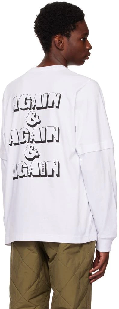 商品Sacai|白色 Again & Again & Again 长袖 T 恤,价格¥1743,第3张图片详细描述