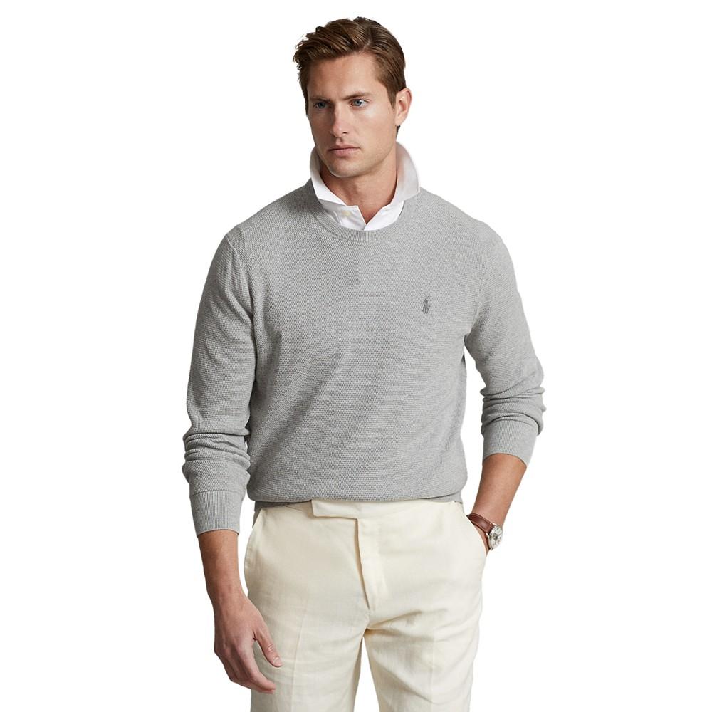 Men's Textured-Knit Cotton Sweater商品第1张图片规格展示