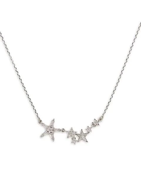商品Kate Spade|Silvertone & Rhinestone Cluster Necklace,价格¥348,第1张图片