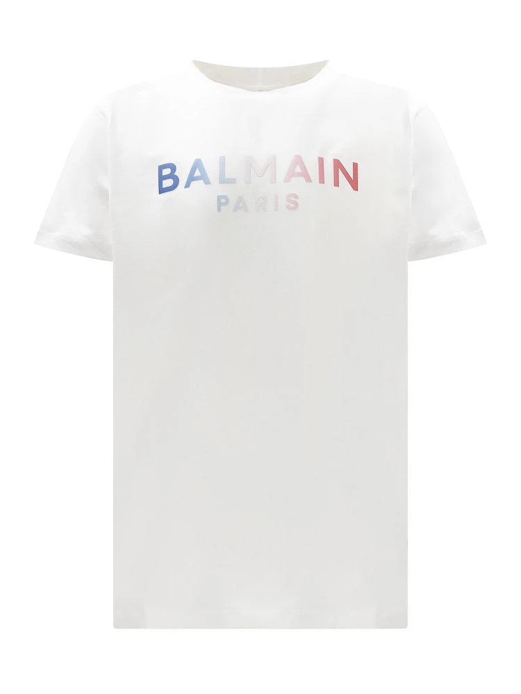 商品Balmain|Balmain Kids Logo Printed Crewneck T-Shirt,价格¥592,第1张图片