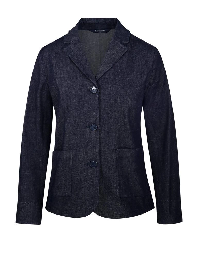 商品Max Mara|'S Max Mara Single-Breasted Long-Sleeved Denim Blazer,价格¥2325,第1张图片