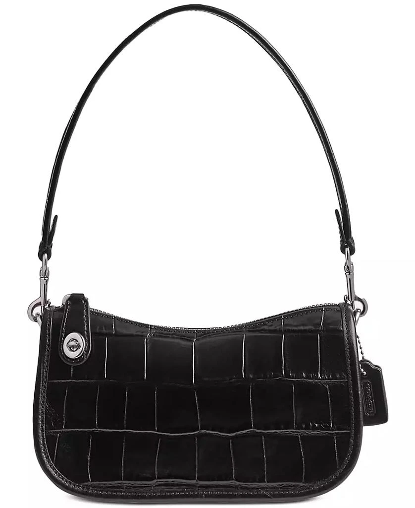 商品Coach|Embossed Croc Leather Swinger 20 Shoulder Bag,价格¥1467,第1张图片