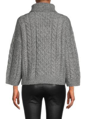 商品Calvin Klein|Cable Knit Turtleneck Sweater,价格¥439,第4张图片详细描述