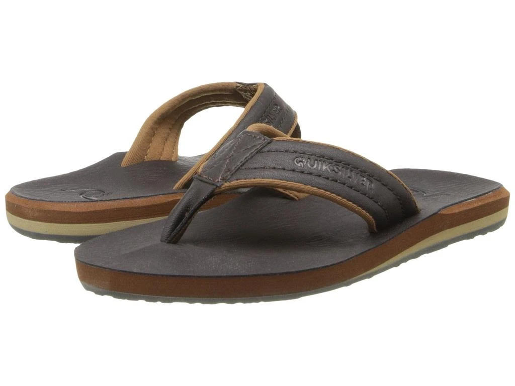 商品Quiksilver|Quiksilver Kids Carver Nubuck Flip Flops (Toddler/Little Kid/Big Kid),价格¥212,第1张图片