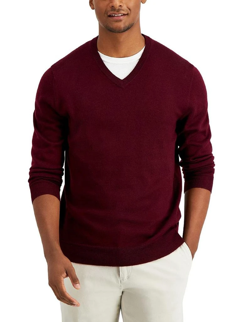 Mens Merino Wool V-Neck Sweater 商品