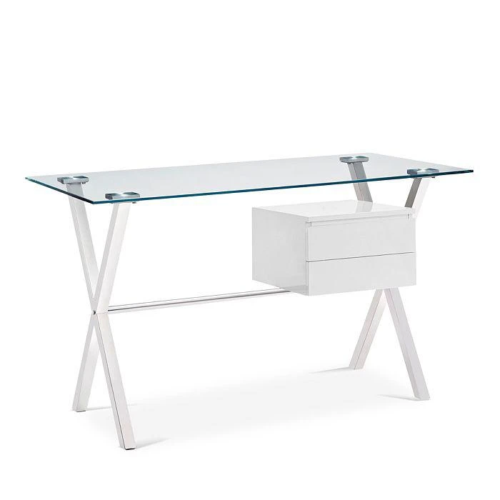 商品Modway|Stasis Glass Top Office Desk,价格¥3728,第1张图片