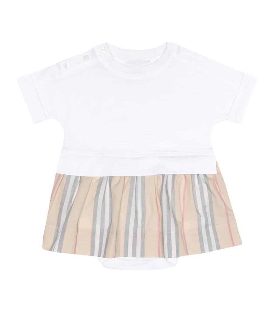 商品Burberry|Baby cotton dress and bloomers set,价格¥1155,第1张图片