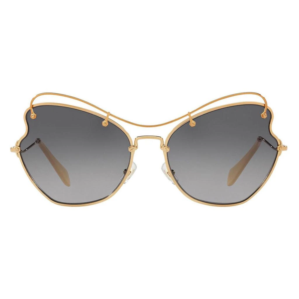 商品Miu Miu|Miu Miu Women's Sunglasses - Antique Gold Metal Frame Grey Lenses | 56RS-7OE3E265,价格¥1070,第2张图片详细描述
