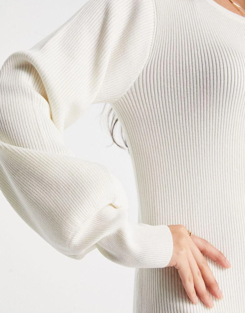 商品VERO MODA|Vero Moda Aware knitted maxi dresss in cream,价格¥460,第3张图片详细描述