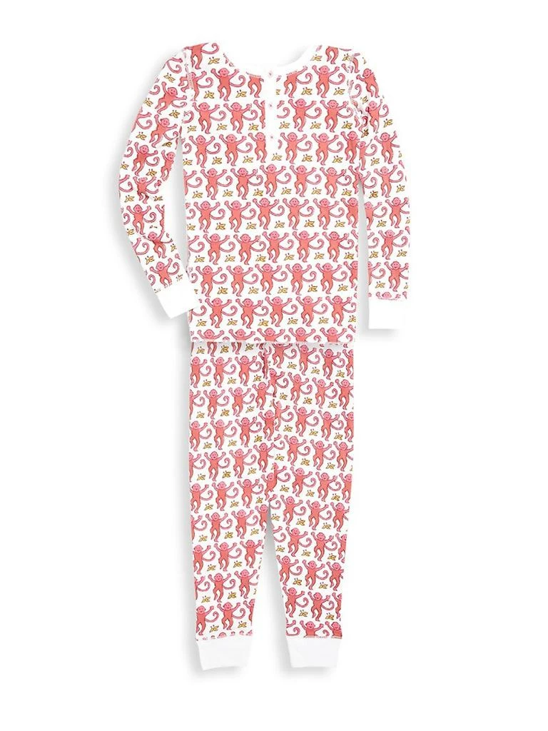 商品Roller Rabbit|Baby's, Little Girl's & Girl's 2-Piece Monkey Pajama Top & Pants Set,价格¥487,第1张图片