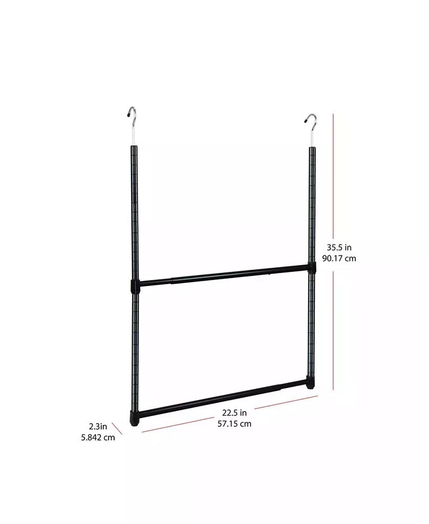 商品Oceanstar|2-Tier Portable Adjustable Closet Hanger Rod,价格¥299,第1张图片