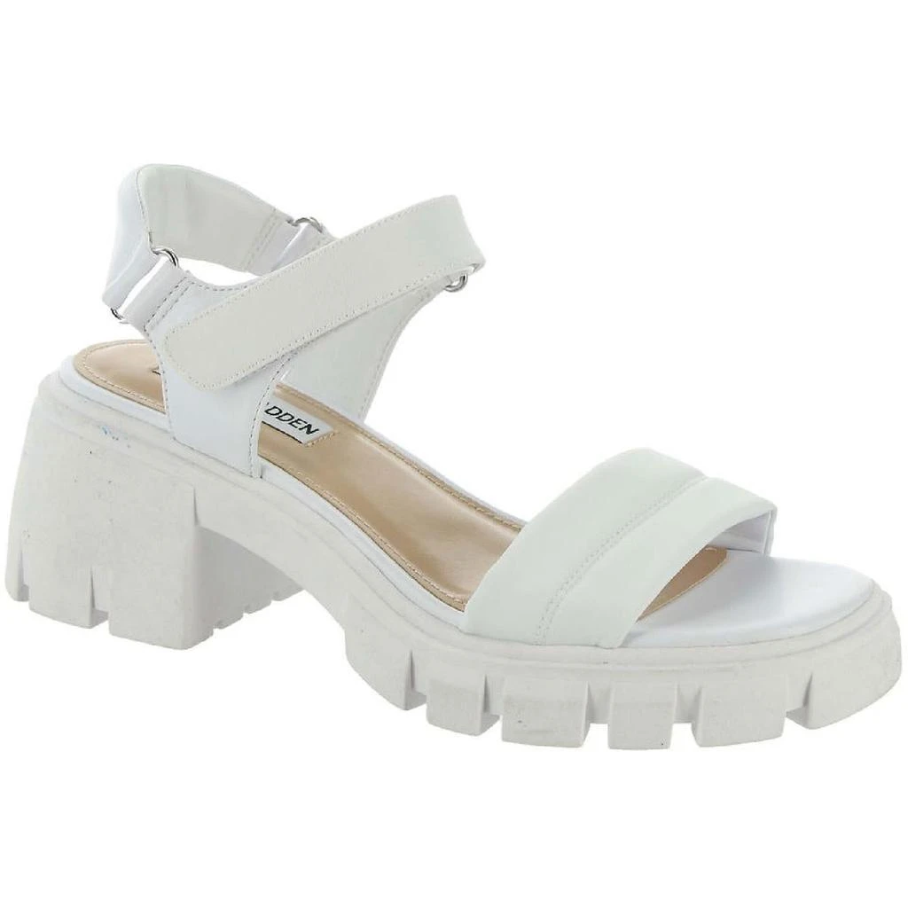 商品Steve Madden|Steve Madden Womens Louella Ankle Strap Lugged Sole Block Heel,价格¥392,第1张图片
