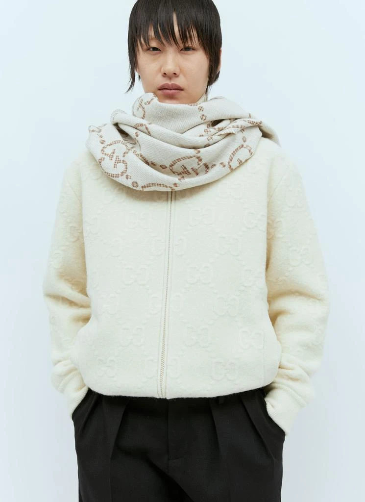 商品Gucci|GG Wool Jacquard Scarf,价格¥3607,第4张图片详细描述