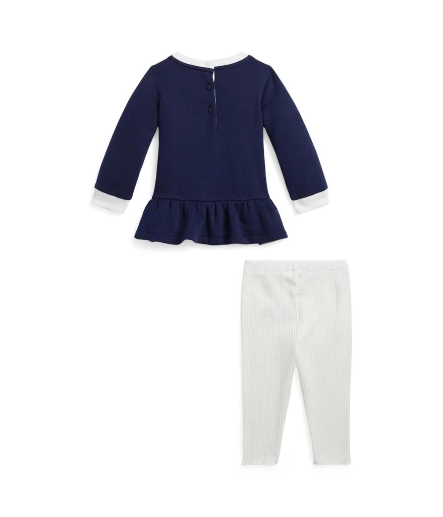 商品Ralph Lauren|Fleece Peplum Top & Ribbed Leggings Set (Infant),价格¥158,第2张图片详细描述