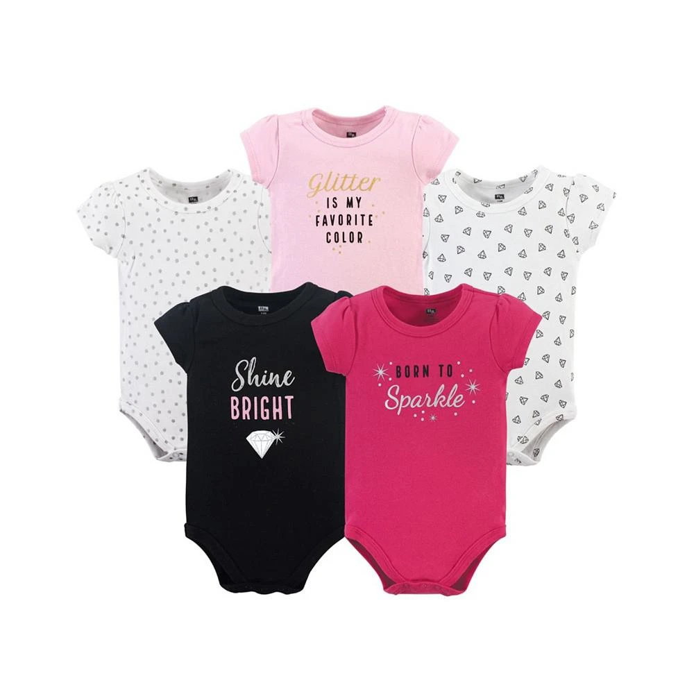 商品Hudson|Baby Girls Cotton Bodysuit, 5-Pack,价格¥181,第1张图片详细描述