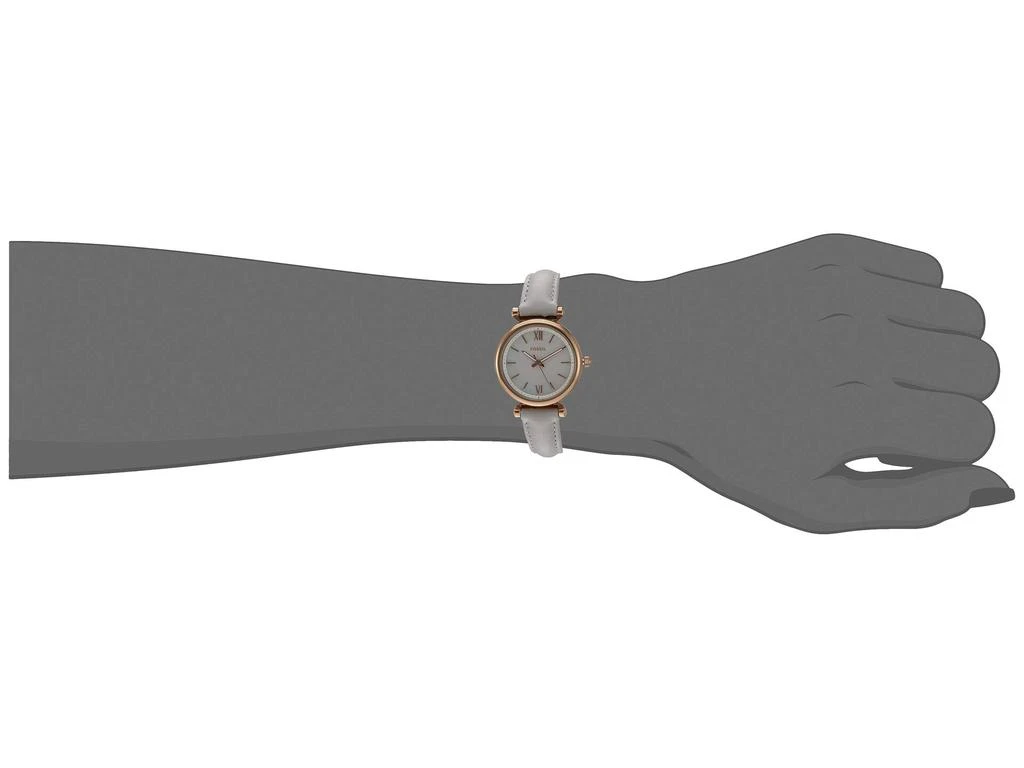 商品Fossil|Carlie Mini Three-Hand Leather Watch,价格¥669,第4张图片详细描述