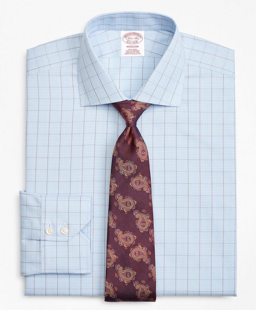 商品Brooks Brothers|Madison Relaxed-Fit Dress Shirt, Non-Iron Plaid Overcheck,价格¥370,第1张图片