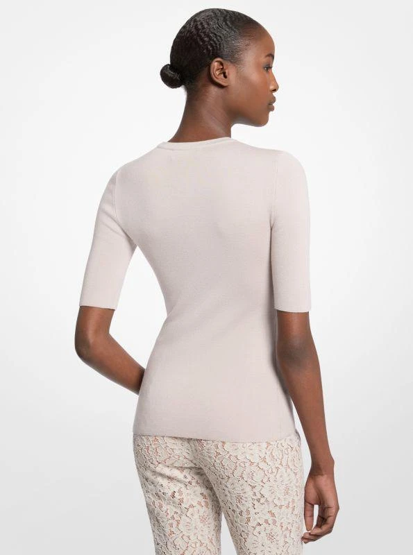 商品Michael Kors|Cashmere Three-Quarter Sleeve Sweater,价格¥6265,第2张图片详细描述