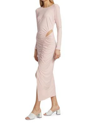 商品Self Portrait|Ruched Long Sleeve Midi-Dress,价格¥846,第3张图片详细描述
